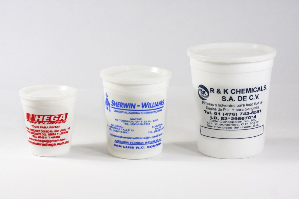 envase virgen con tapa Presentacion 250 ml 500 ml 1 litro impresos