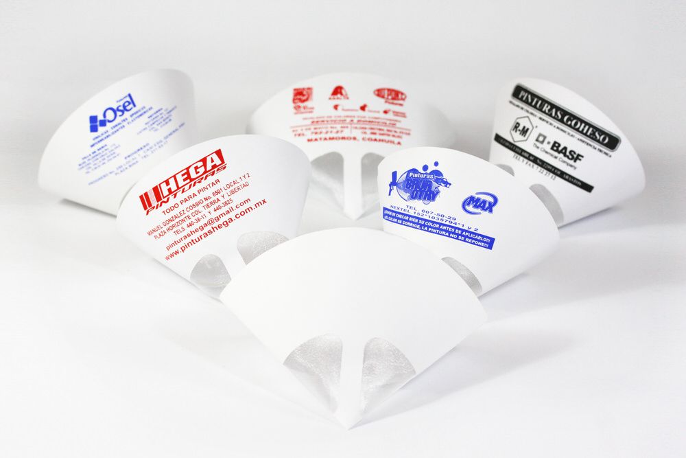 coladores de papel para pintura impresos